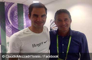 Roger Federer and Claudio Mezzadria