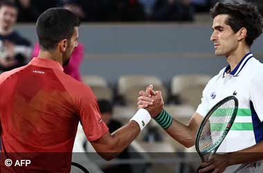 Novak Djokovic consoles Pierre Hugues Herbert after 2024 French Open defence gets underway